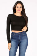 Basics Long Sleeve Crop Top