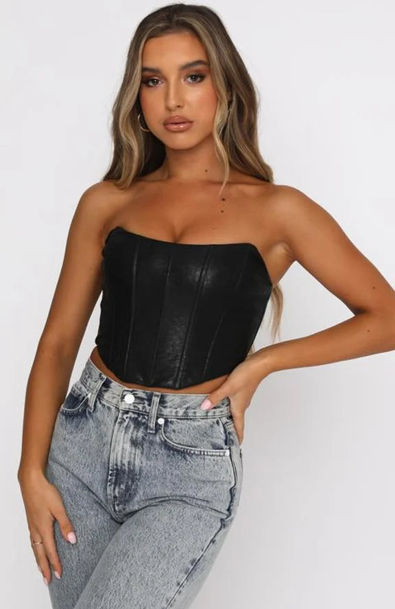Daniella Faux Leather Top