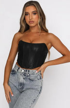 Daniella Faux Leather Top