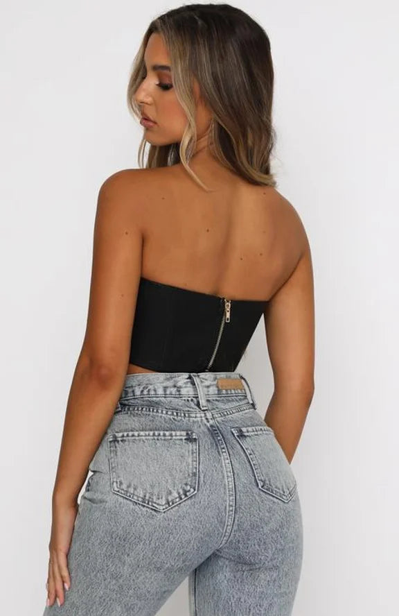 Daniella Faux Leather Top