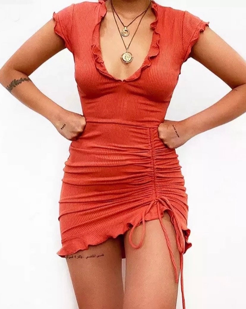 Ruched Up Mini Dress