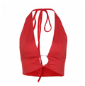 Leslie Cropped Halter Top