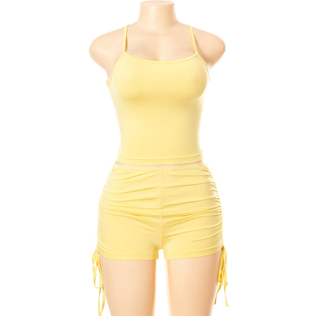 Cami Drawstring Shorts Set